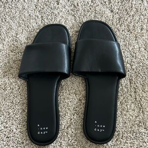 Target, a new day, black sandals, size 8